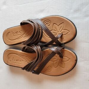 BOC Born Børn Concept Toe Loop Slip On Comfort Strappy Sandals Women 9 M Brown